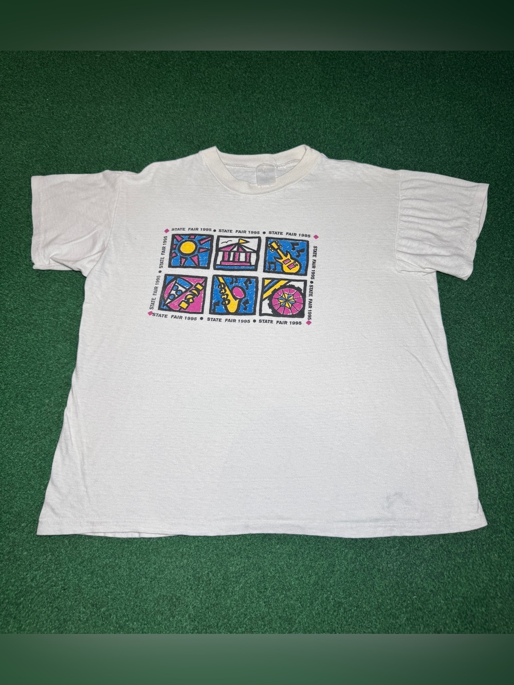 State Fair 1995 Vintage Retro 90s M/L 22x25 T Shirt Thin Cotton